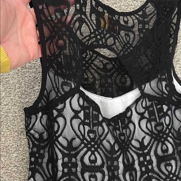 Black Sleeveless A-line Mini Dress - Picture 7 of 7